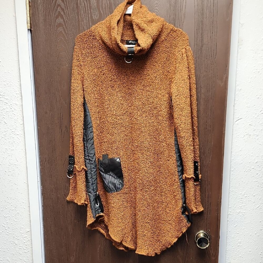 Cozy Orange Cowl Neck Sweater